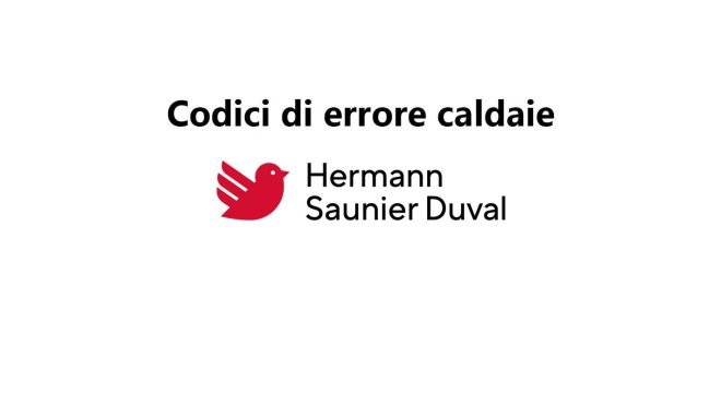 Codici di errore caldaie Hermann